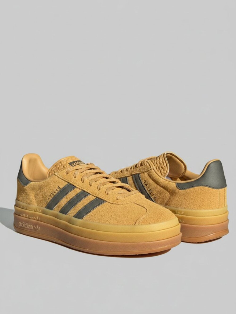 Adidas Gazelle Bold Platform Sneakers Cardboard Suede Women's Size 9W (JQ3582)